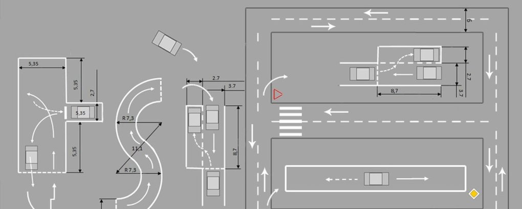 Параллельная парковка чертеж