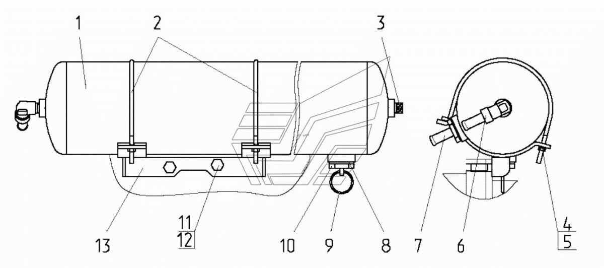 Баллон воздушный МТЗ-80.82 ресивер