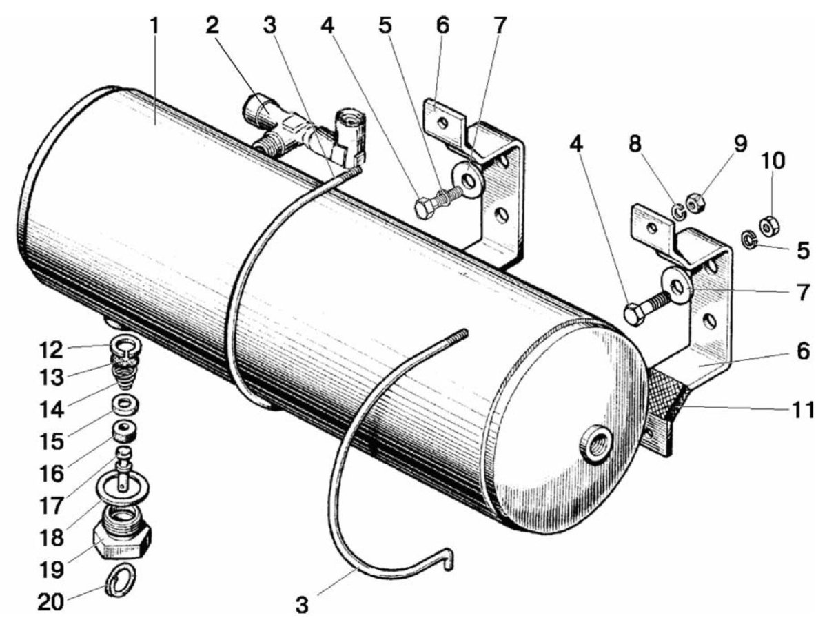Баллон воздушный МТЗ-80.82 ресивер
