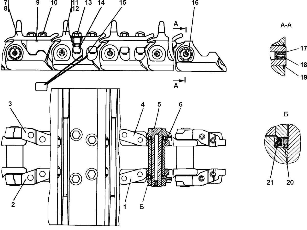 50-22-2 Башмак гусеницы т-130