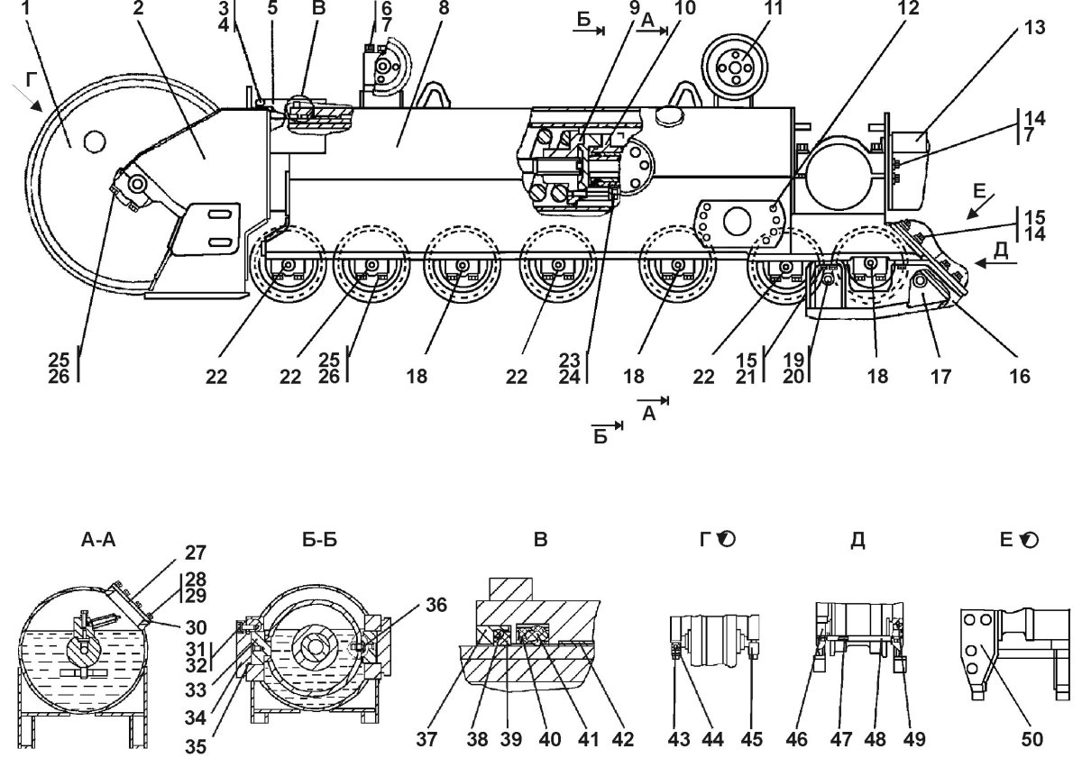 Ходовая тележка бульдозера т11