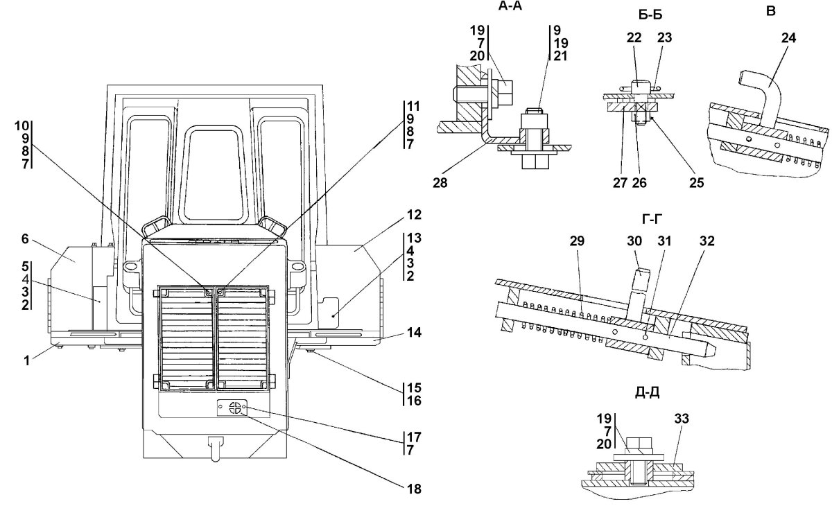 Крепление кабины ЧЕТРА Т 9