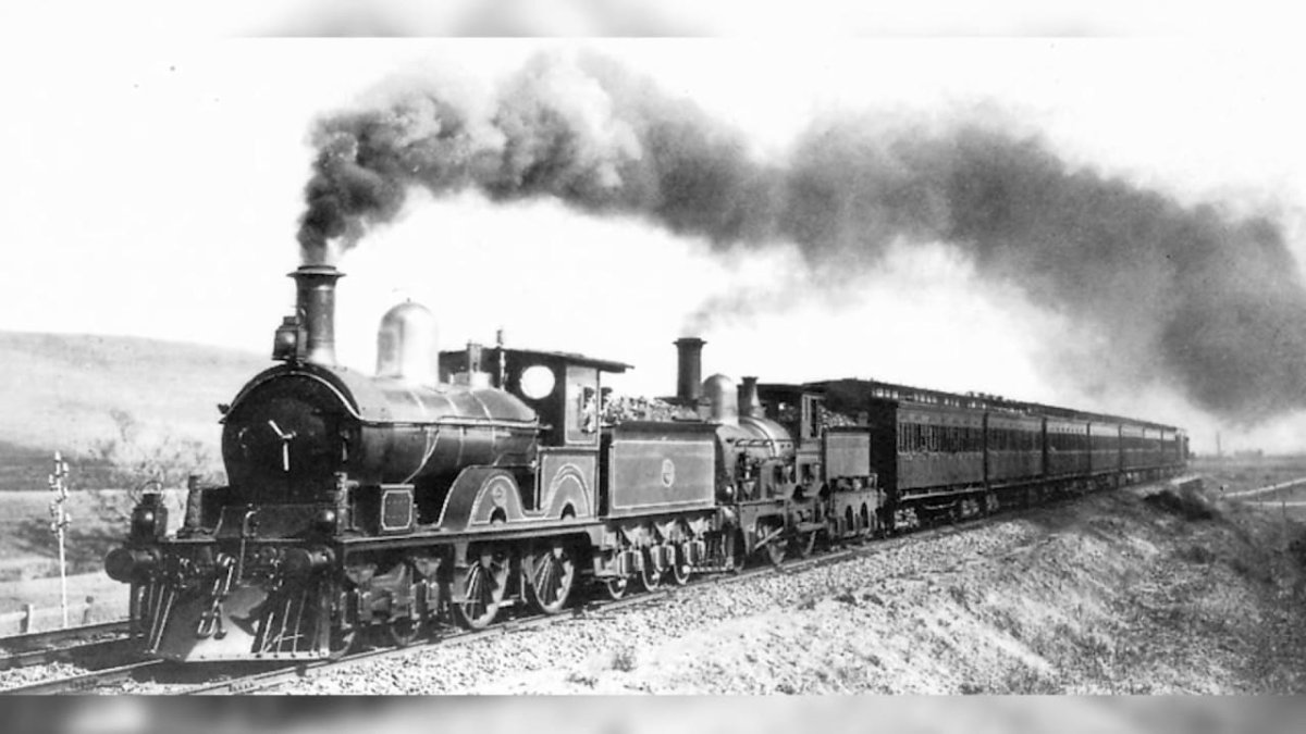 Паровоз 19 века Британии