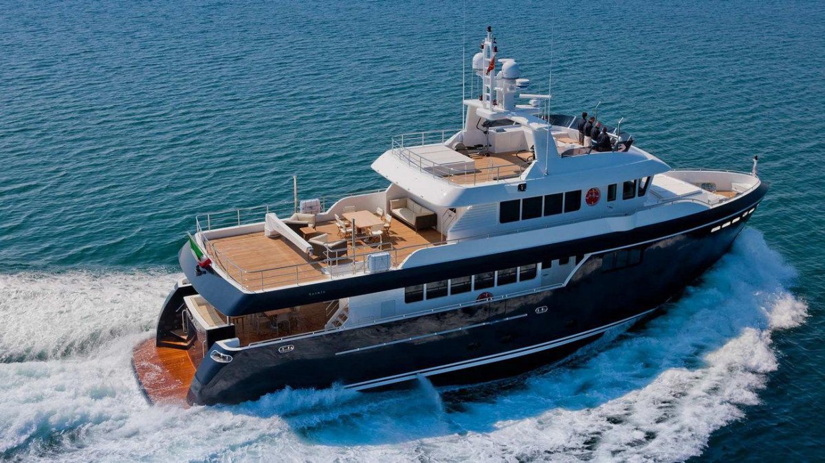 Водоизмещающая моторная яхта