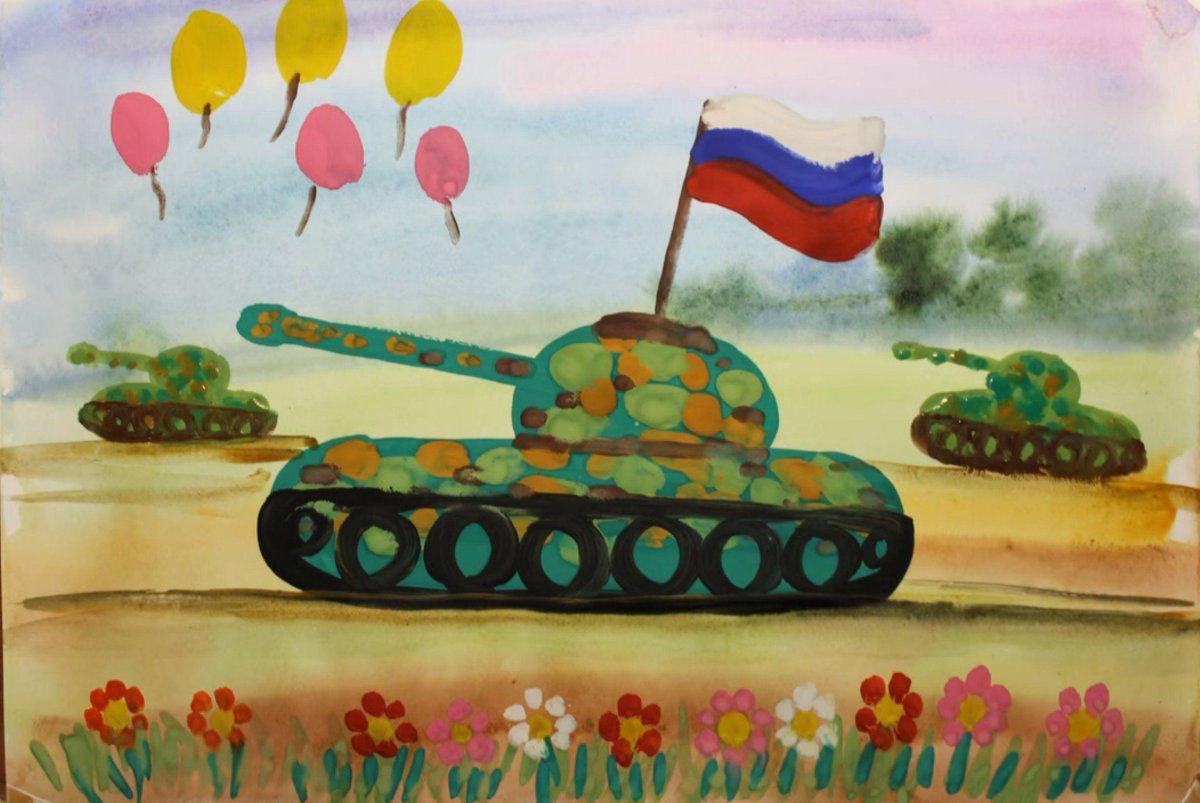 Рисунок танка для детей