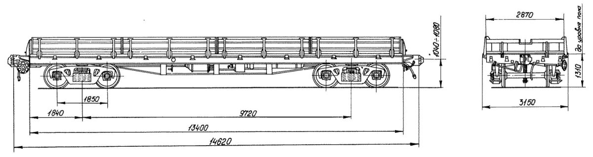 Четырехосная универсальная платформа модель 13-401