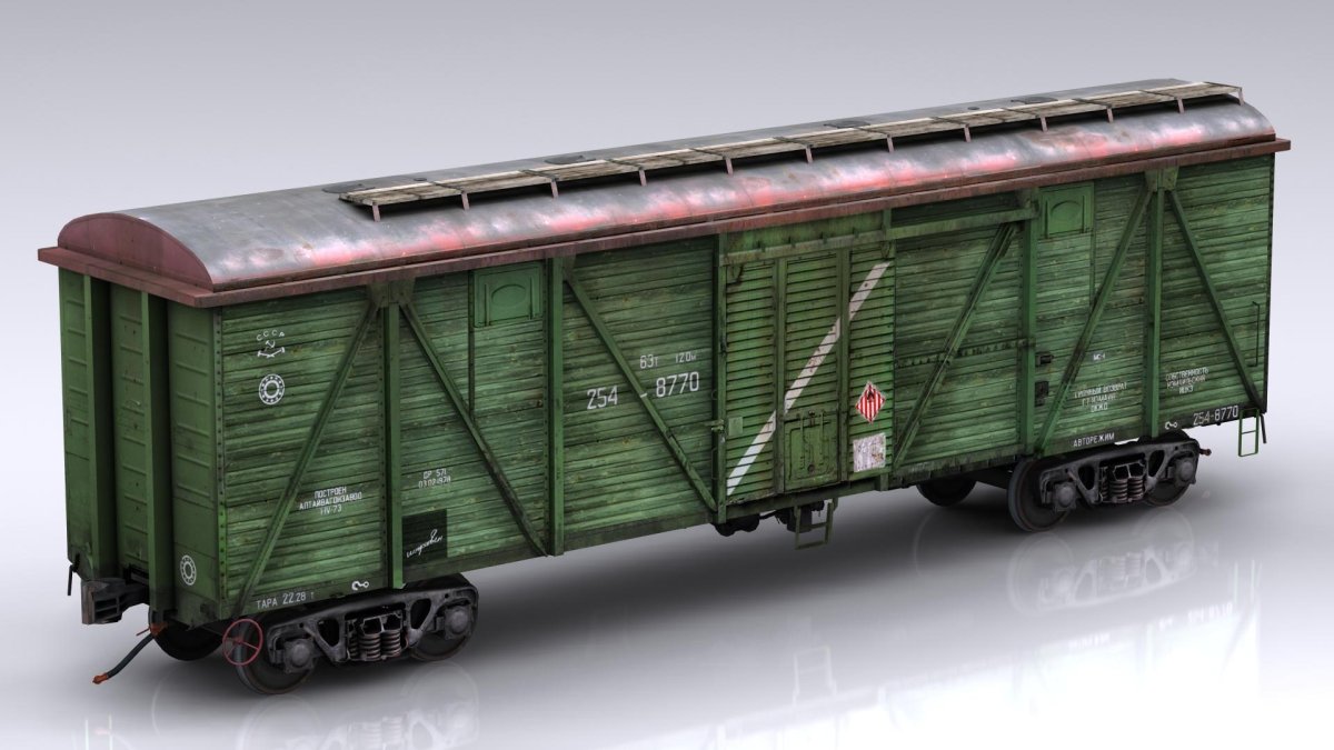 Пассажирский грузовой вагон 1950