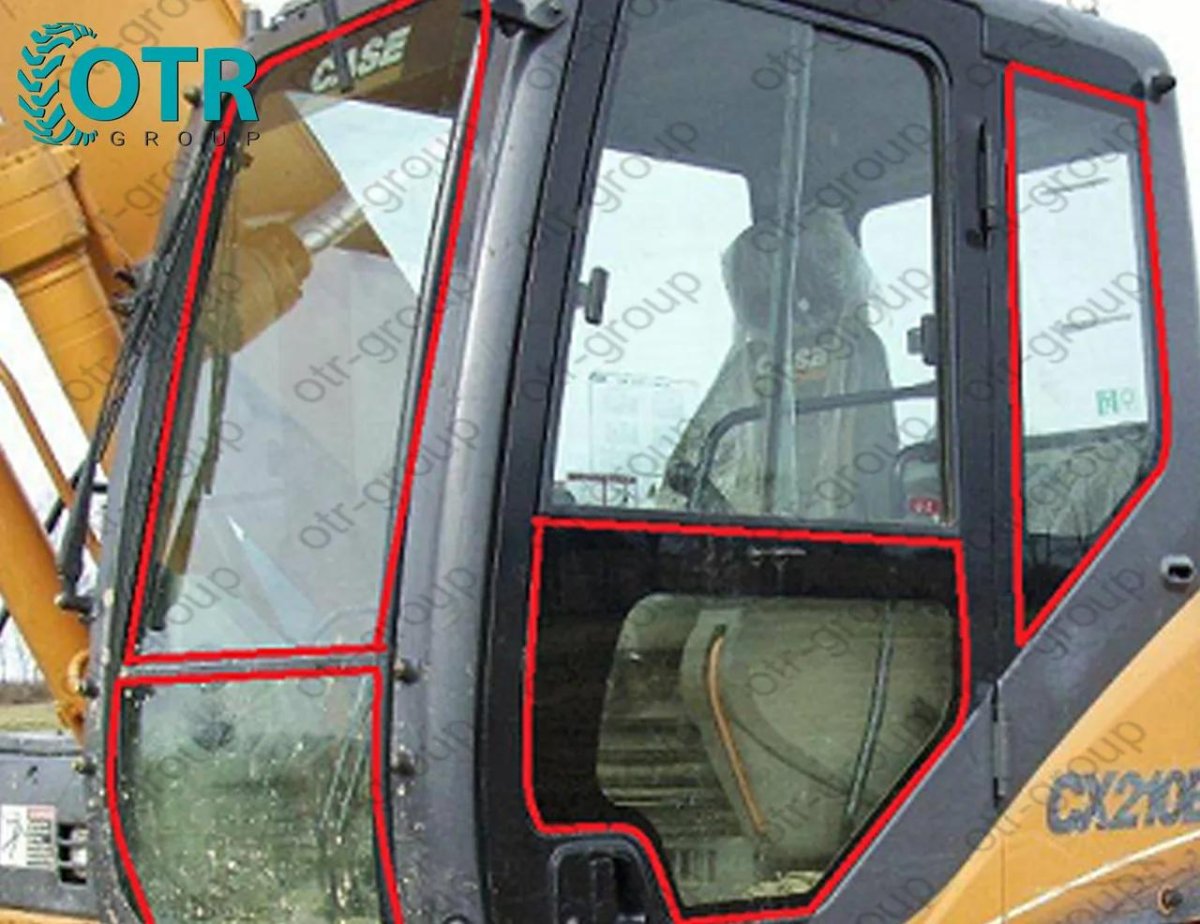 Нижнее стекло кабины Хитачи 200