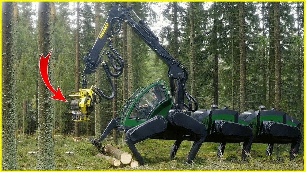 Шагающий харвестер John Deere