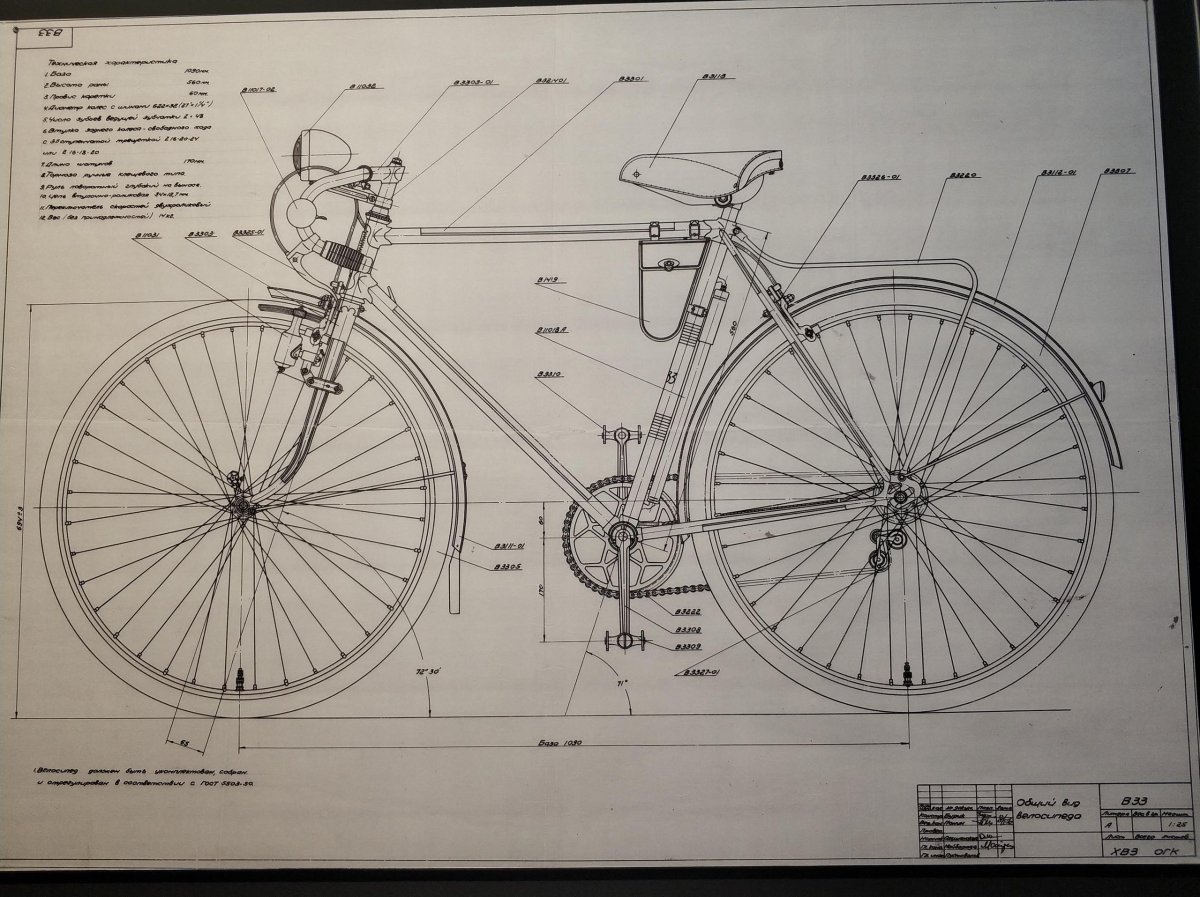 Габариты рамы ХВЗ турист