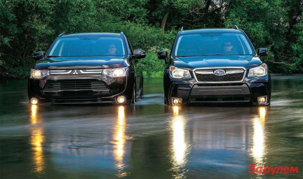 Subaru Forester и Митсубиси Аутлендер