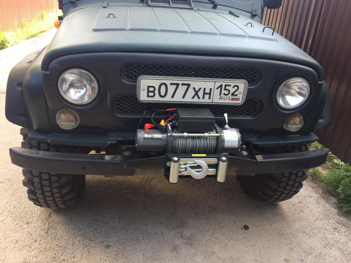 Лебёдка на УАЗ Хантер