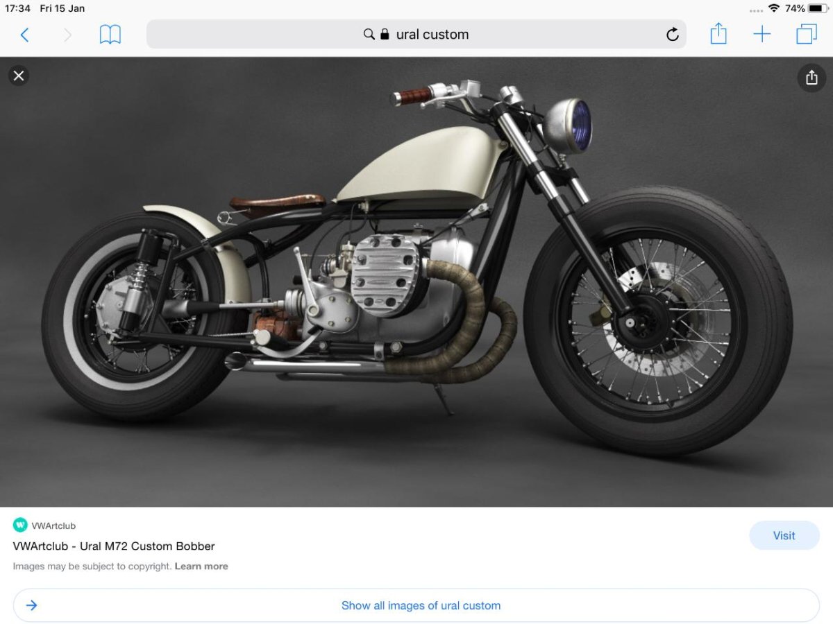 Bobber мотоцикл Урал