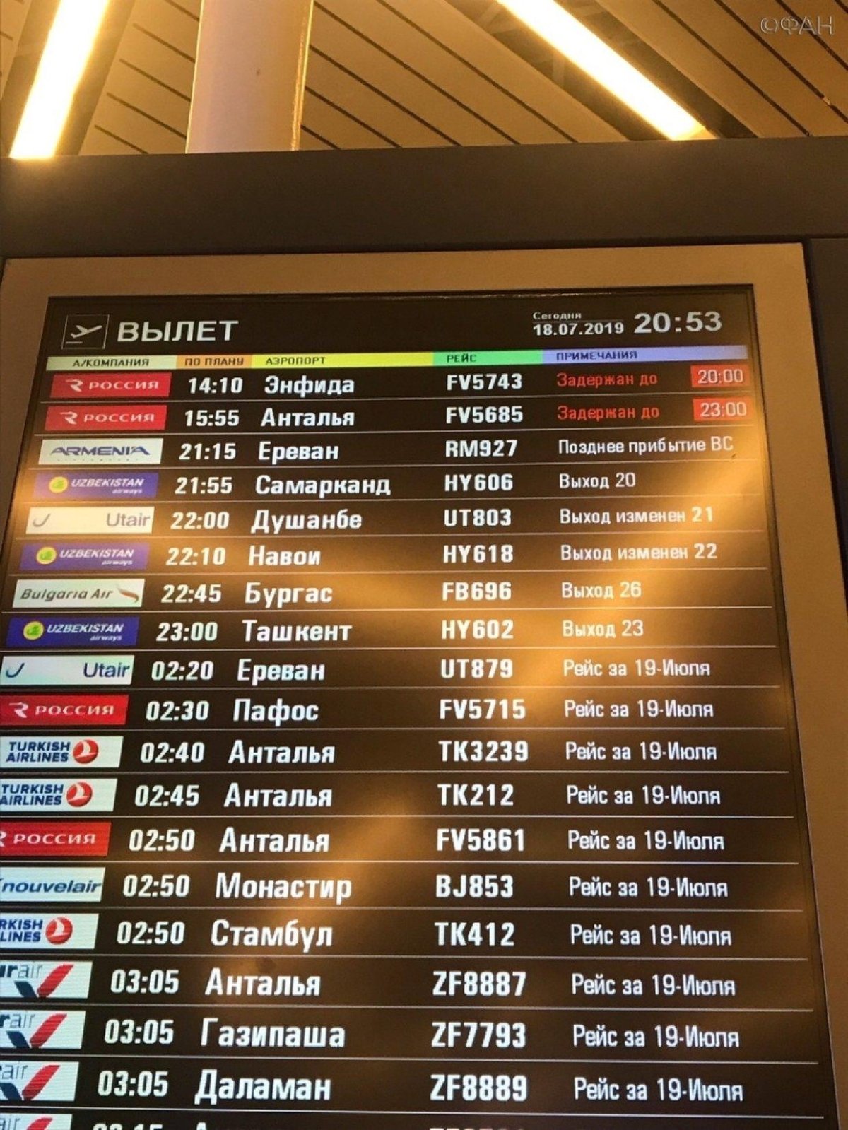 Ьабло вылетовтз Внуково в Анталию