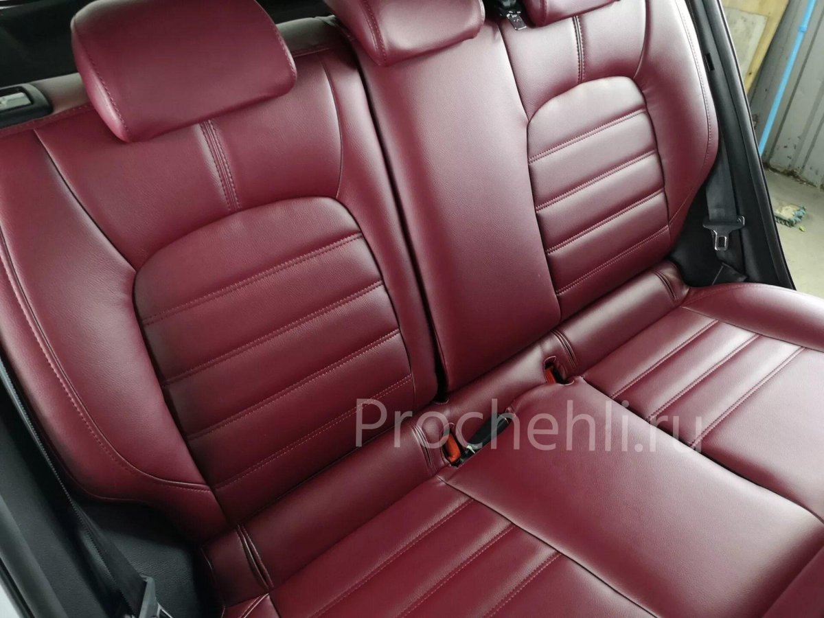 Бордовые чехлы салон Mazda cx5