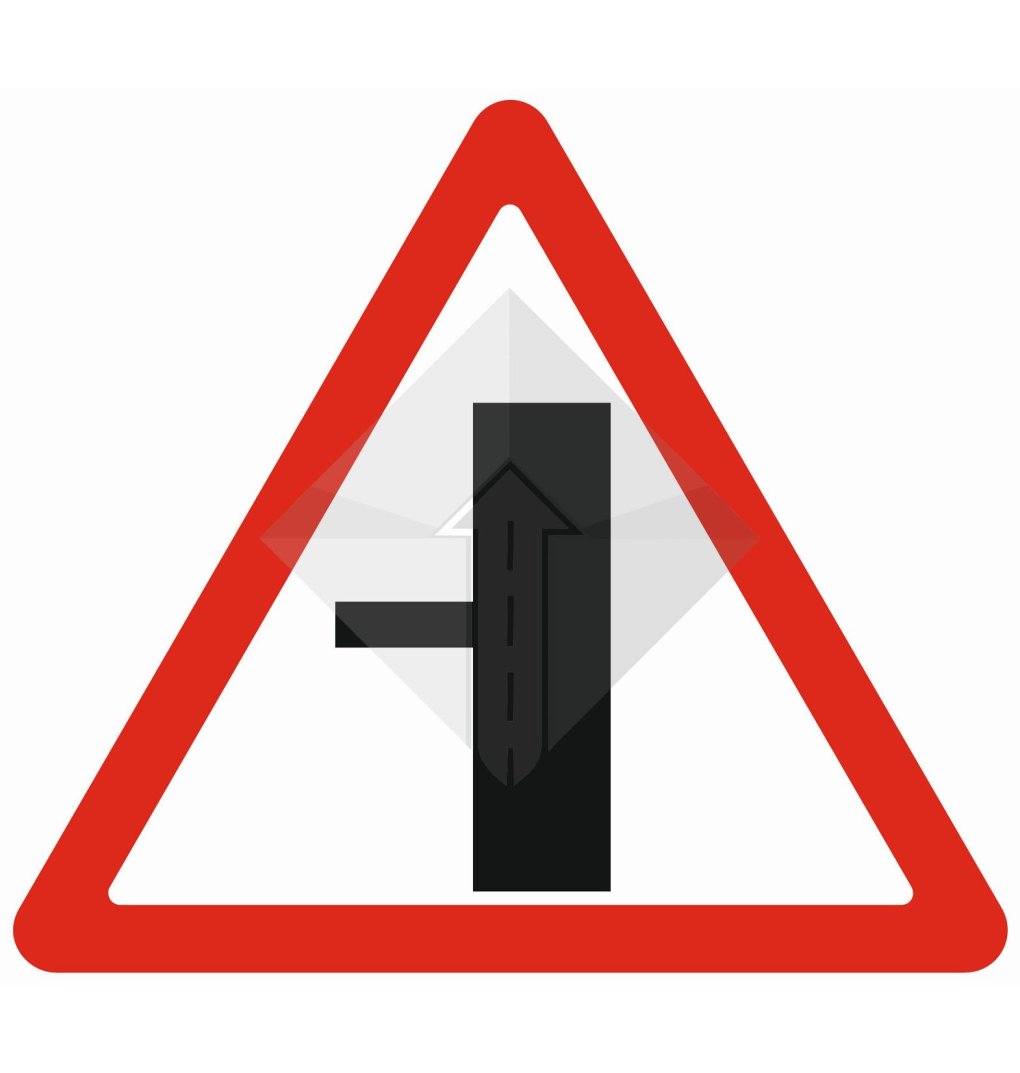 Дорожный знак 2.3.2 примыкание второстепенной дороги