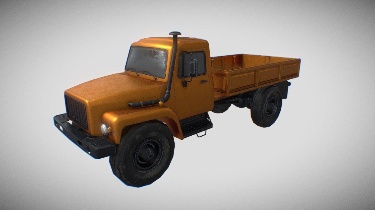 Полигональный грузовик