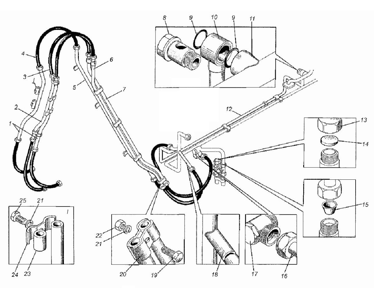 Схема гидравлики экскаватора ЭО 2621