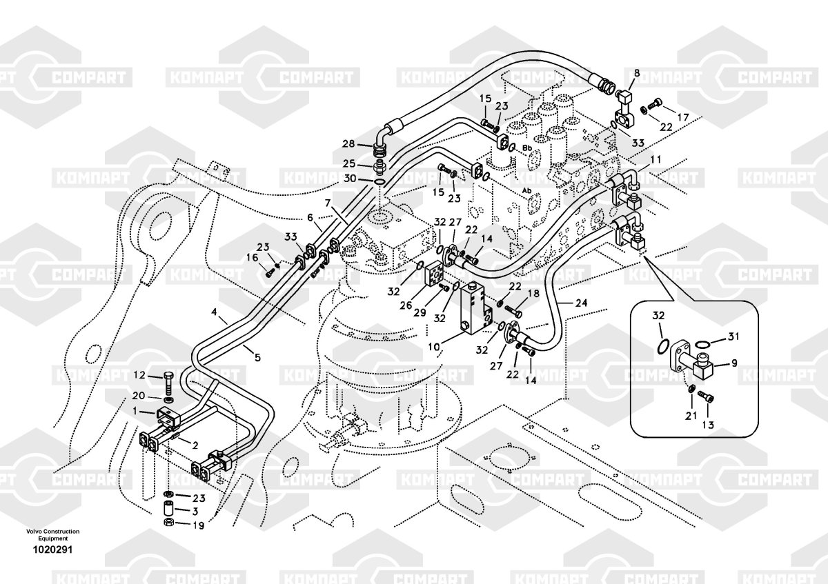 Гидравлическая система экскаватора Вольво 210