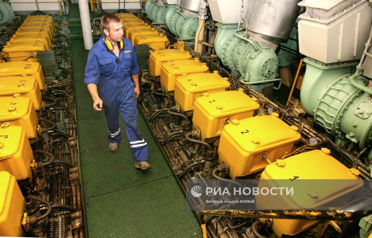 Ледокол Красин машинное отделение