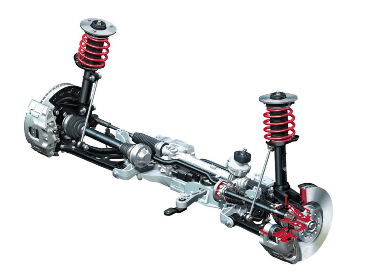 Типа MCPHERSON со стабилизатором поперечной устойчивости