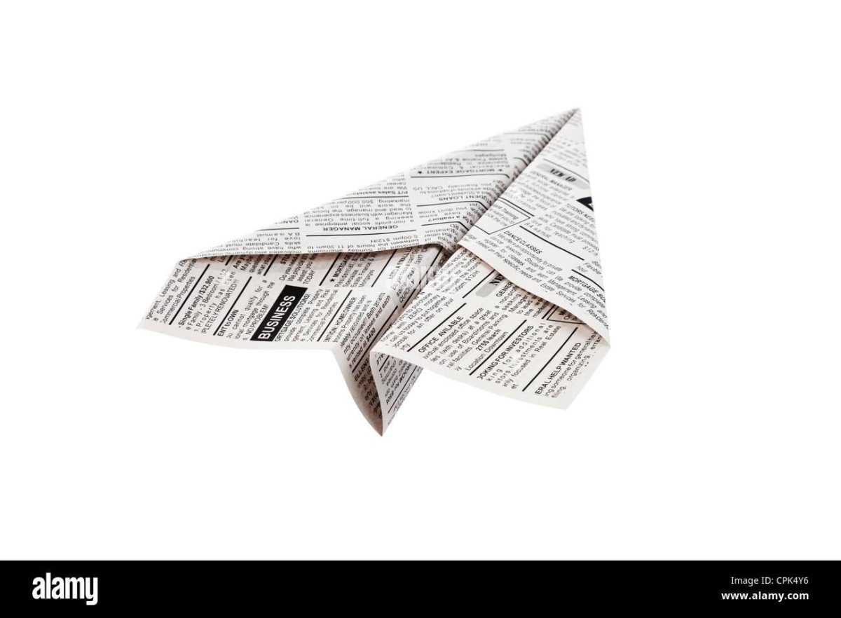 Самолетик из газеты