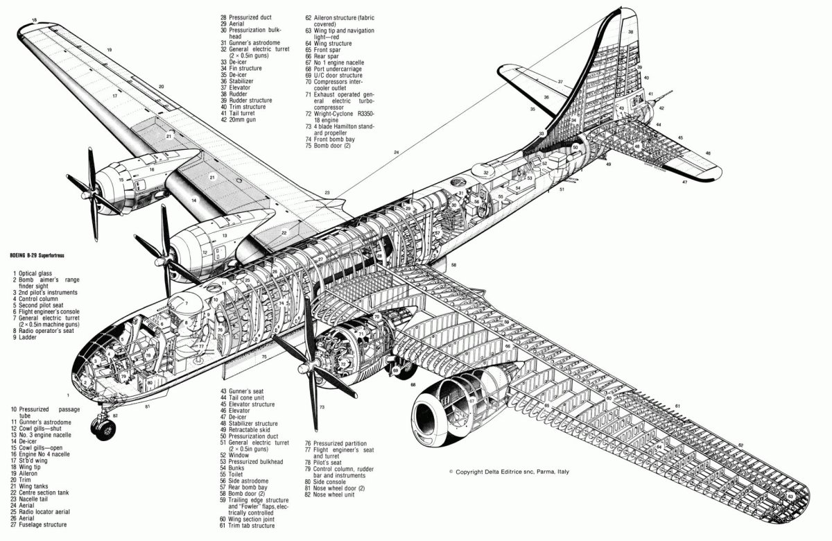 B 29 Superfortress чертежи