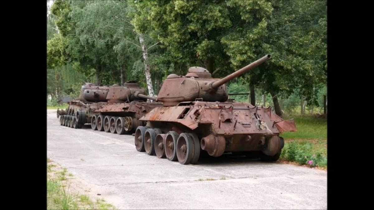 Кладбище советских танков т-34 в Германии