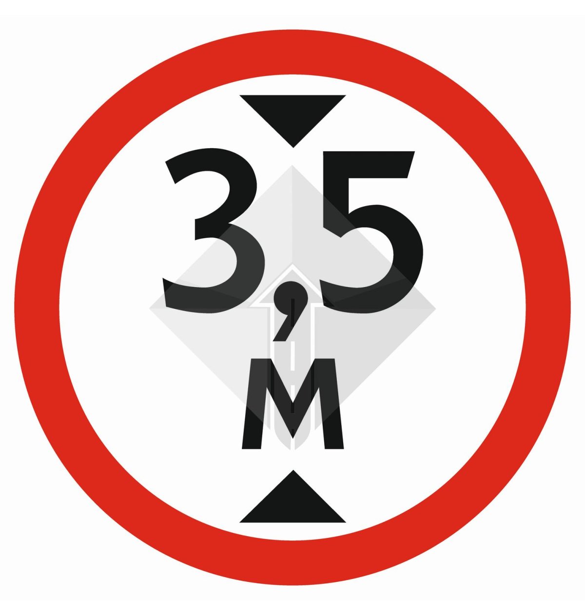 Знак ограничение высоты 3м