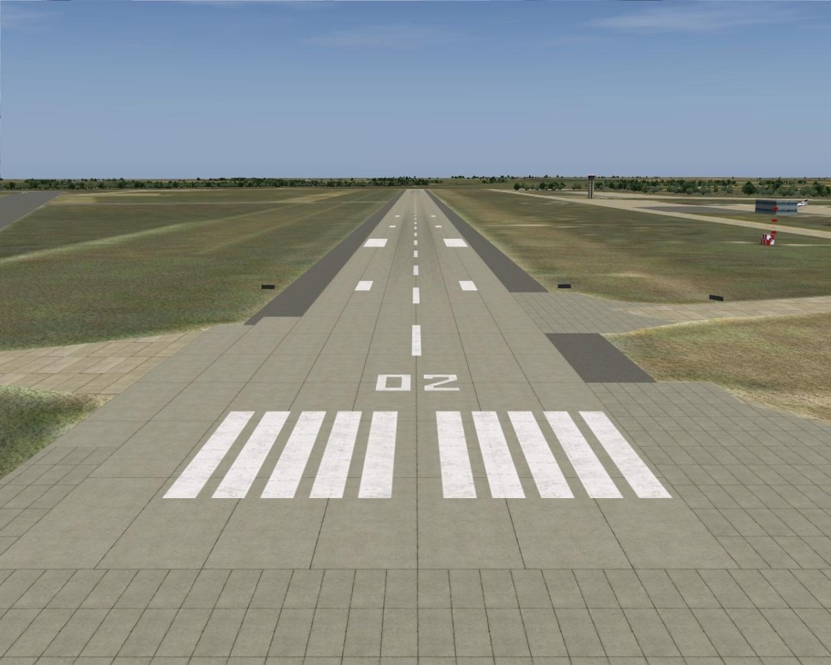 Разметка взлетно-посадочной полосы
