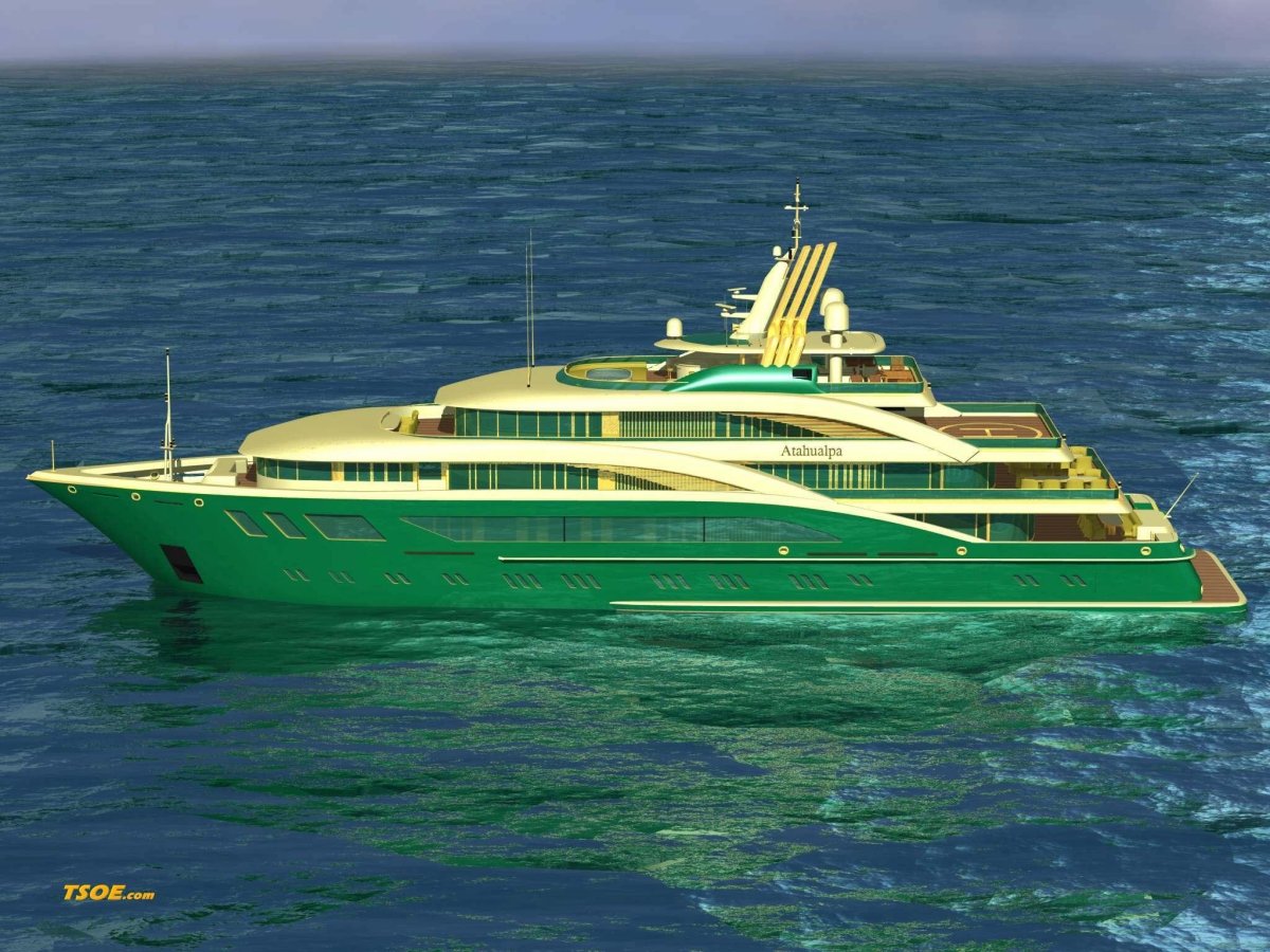 Яхта Valeria зеленая