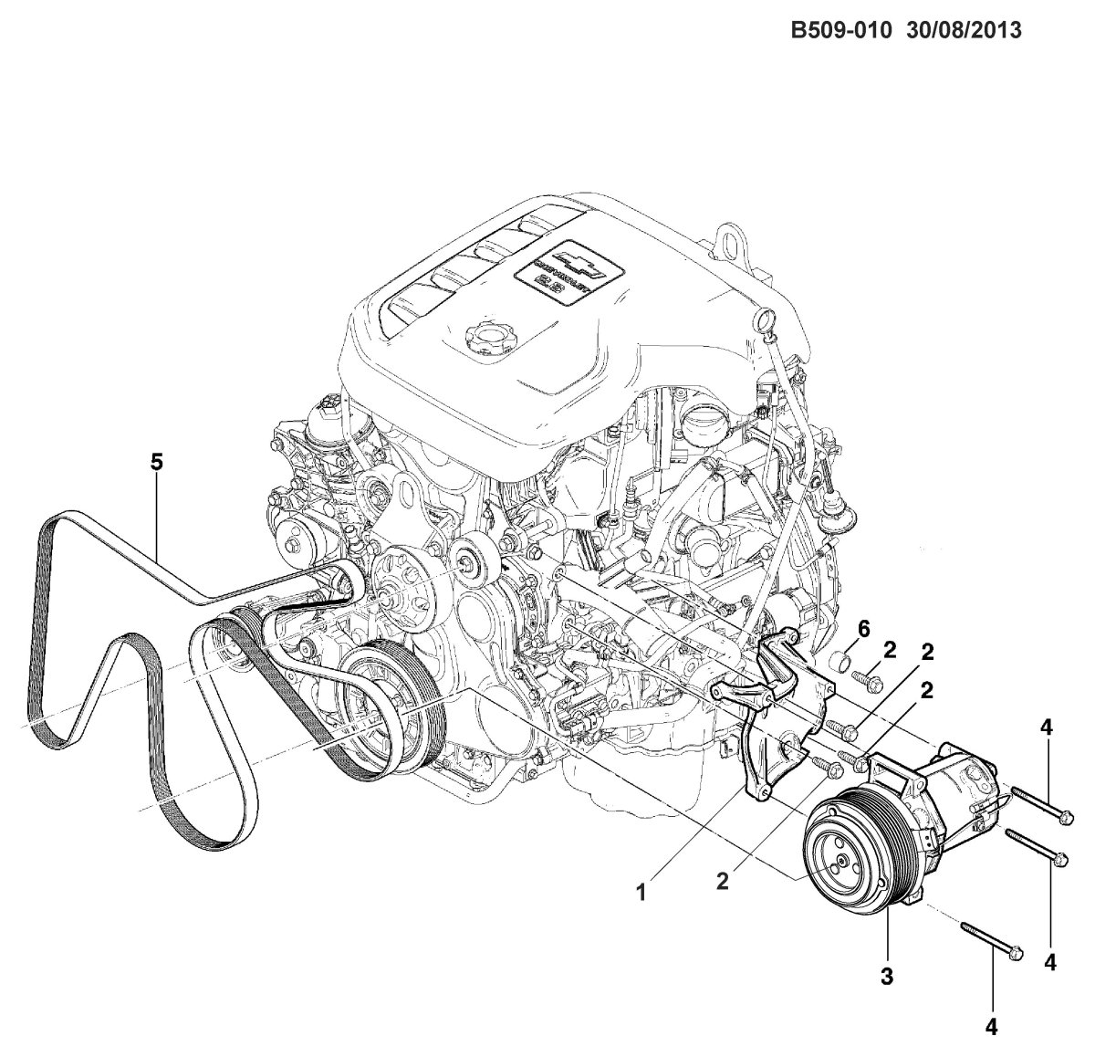 Схема двигателя Шевроле Трейлблейзер