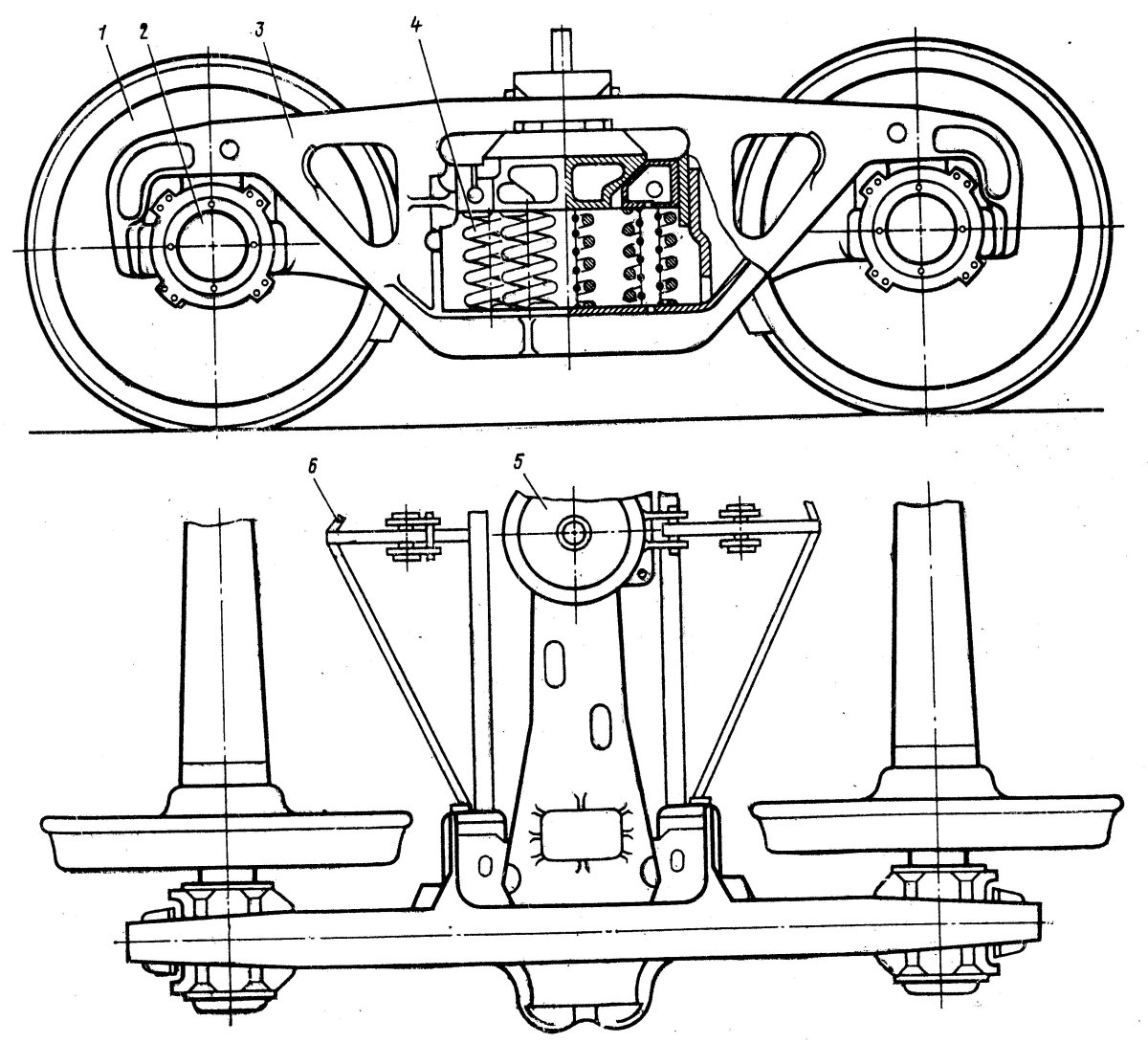 Двухосная тележка типа 18 – 100 (ЦНИИ – х3)
