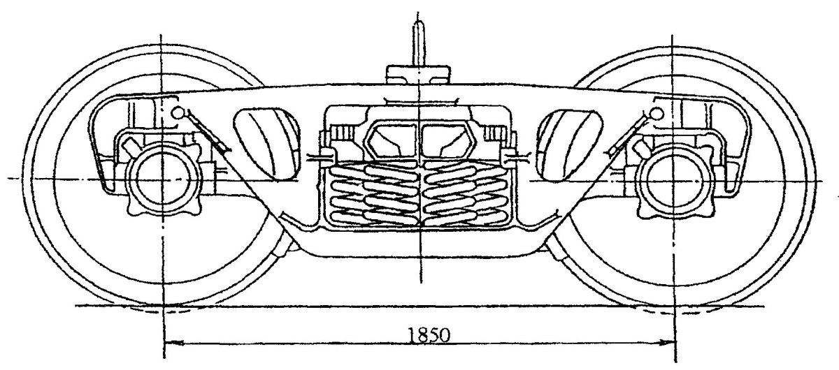 Рессорное подвешивание тележки вагона