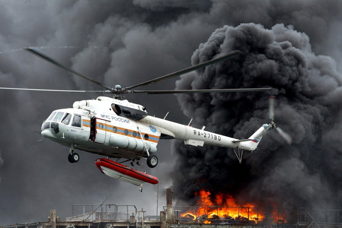 Пожарный вертолет ми-8