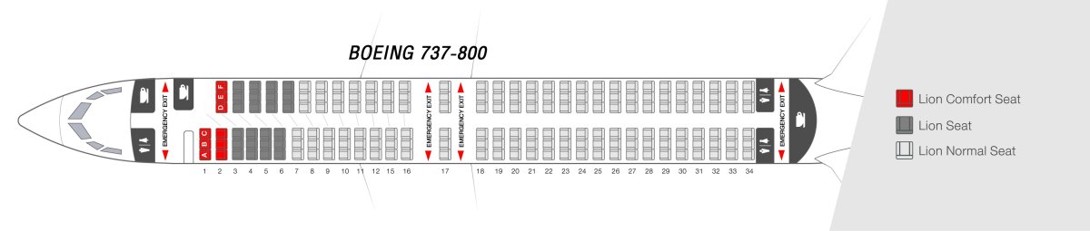 Расположение мест Боинг 737 900 er