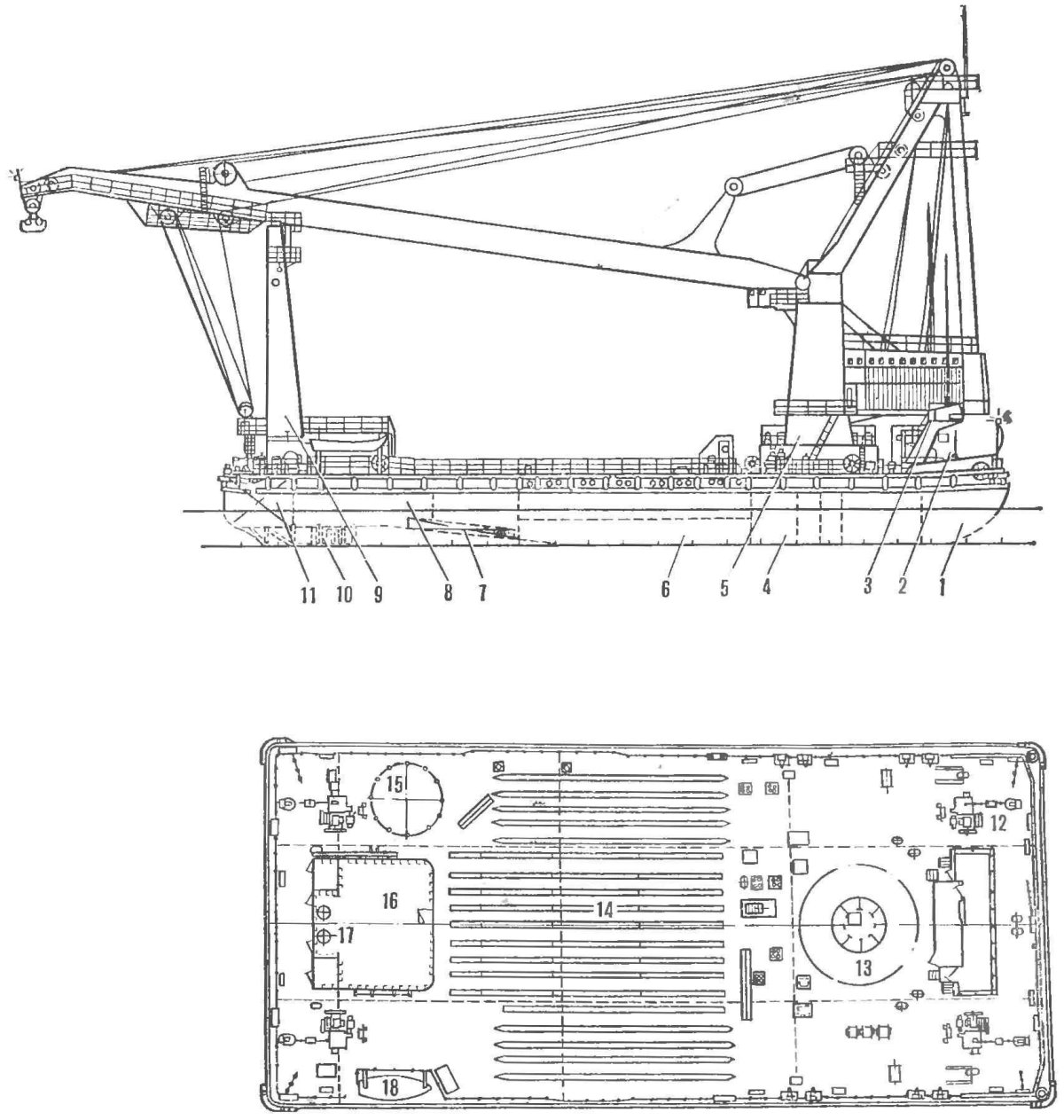 Плавкран КПЛ 16-30 чертеж