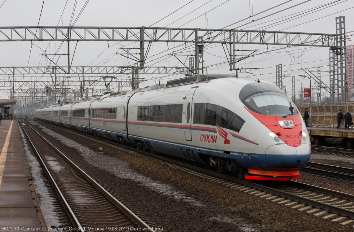 Высокоскоростной электропоезд ЭВС 2 Сапсан номер 771 н Санкт