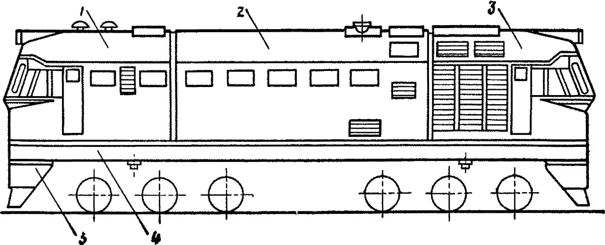 Кузов тепловоза м62