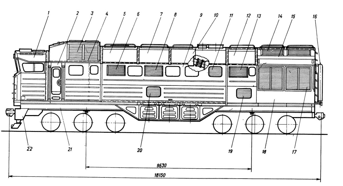 Кузов тепловоза 2тэ116