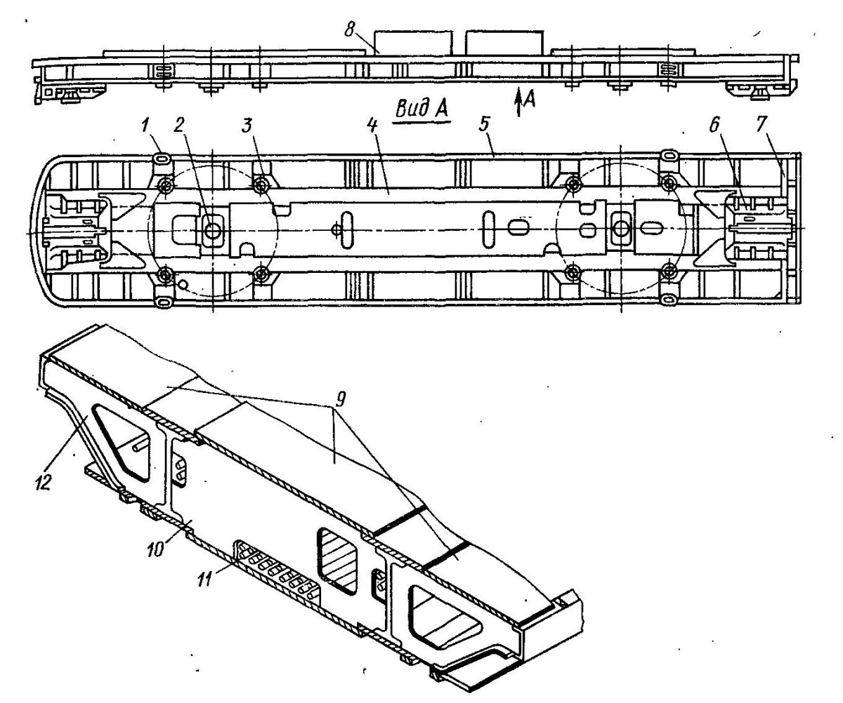 Рама кузова тепловоза 2тэ10м