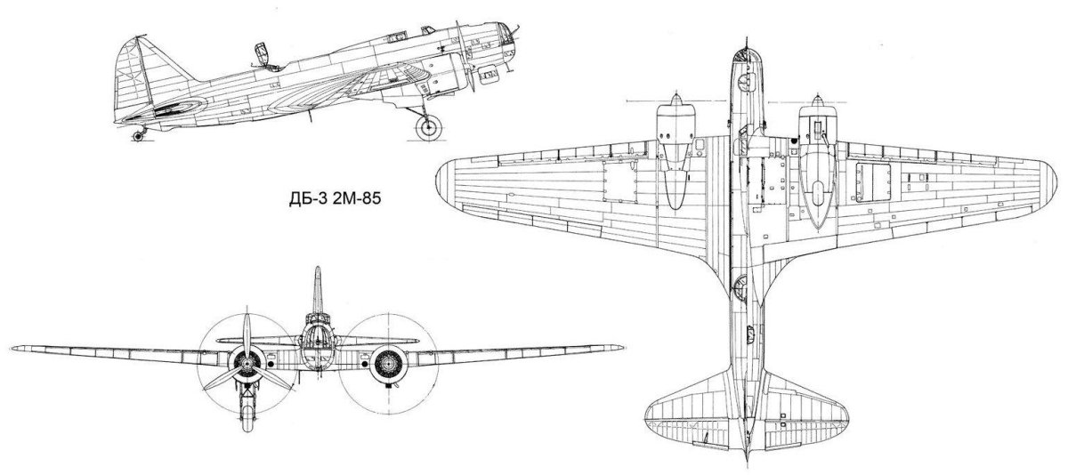 ДБ-3 бомбардировщик