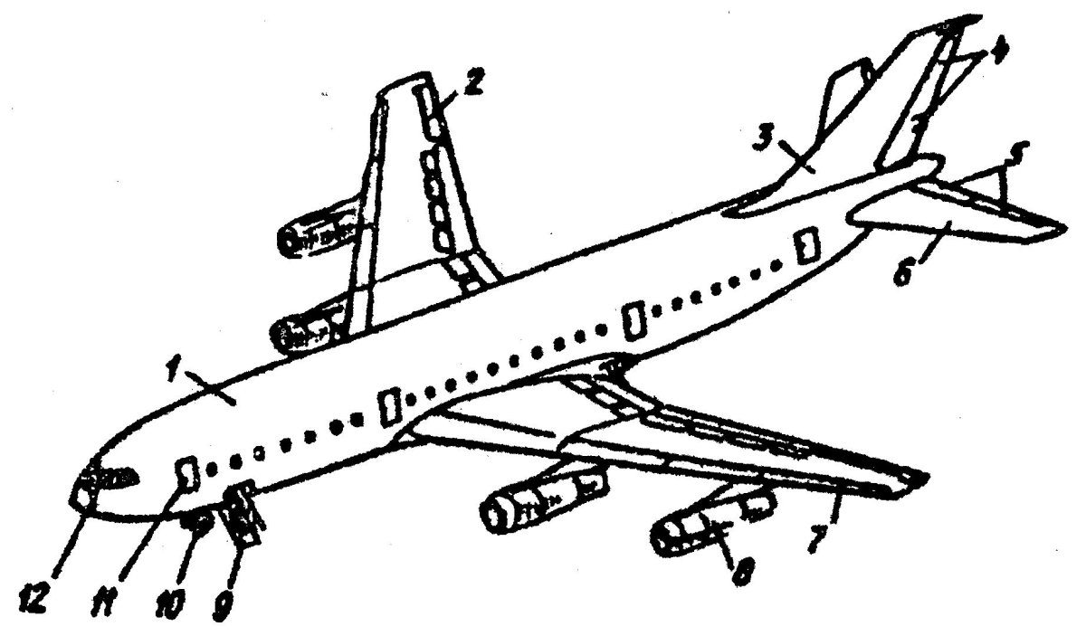 Строение самолёта ил86
