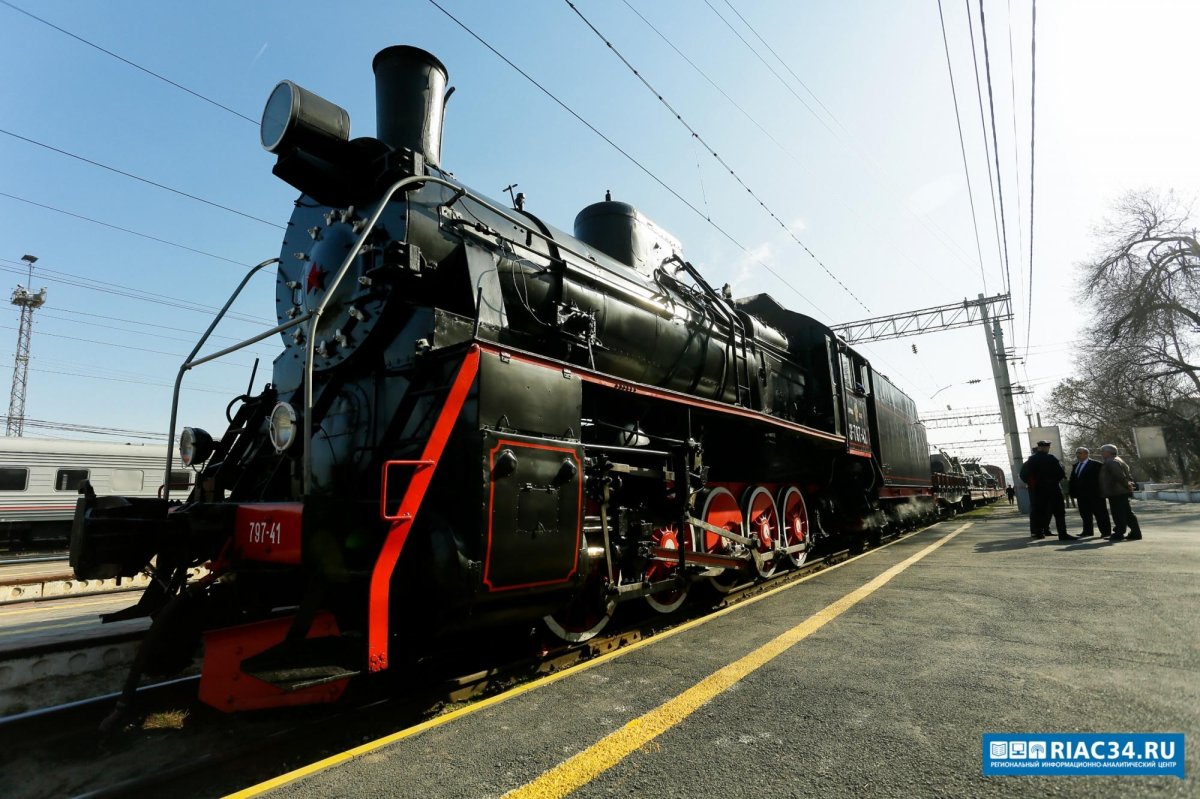 Ретро поезд воинский эшелон Волгоград