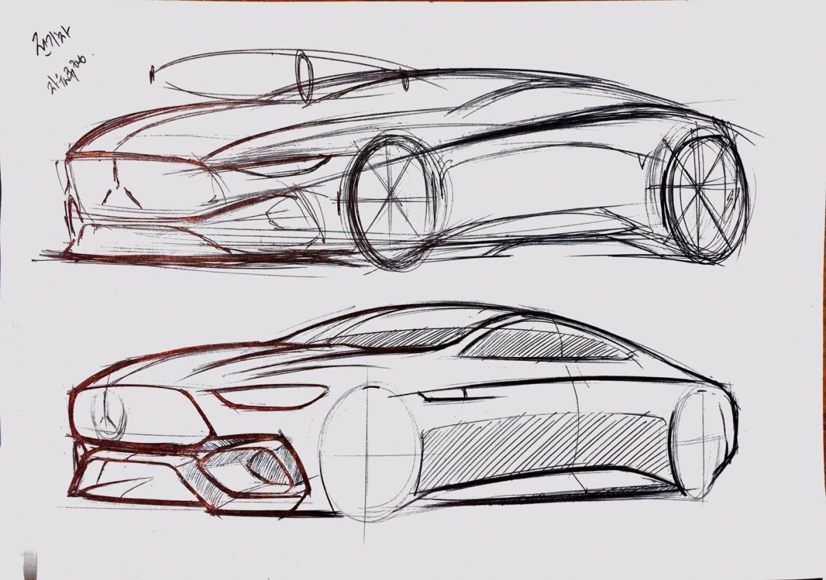 Эскиз автомобиля будущего