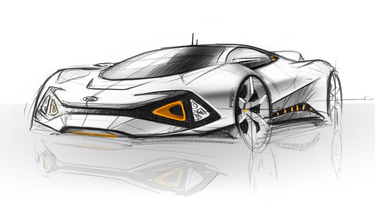 Эскиз автомобиля будущего