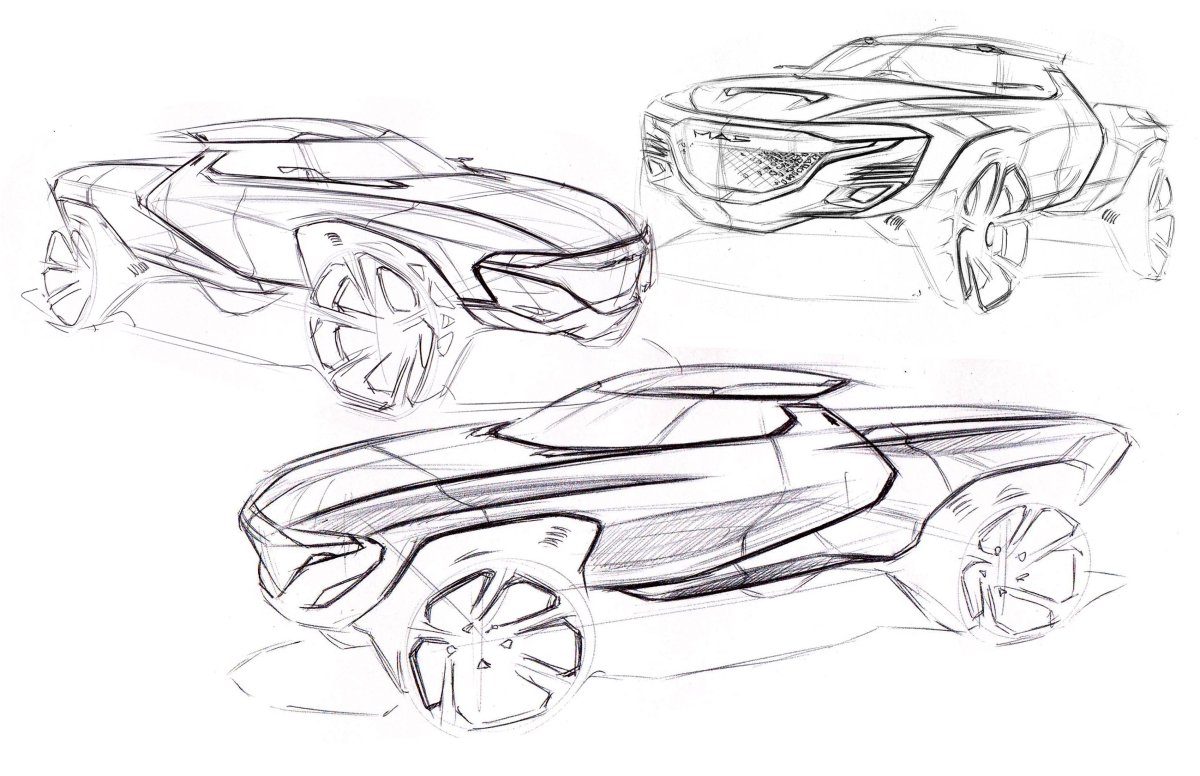 Эскизы дизайнеров автомобилей купе странные
