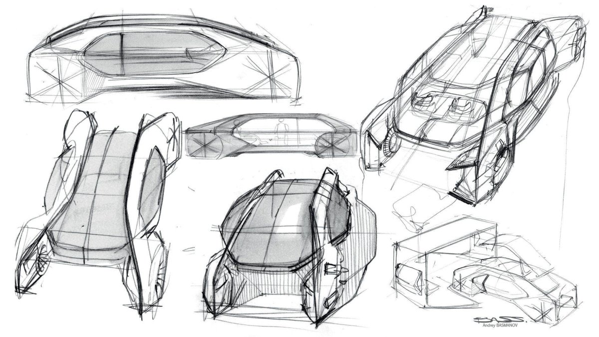 Эскиз автомобиля будущего