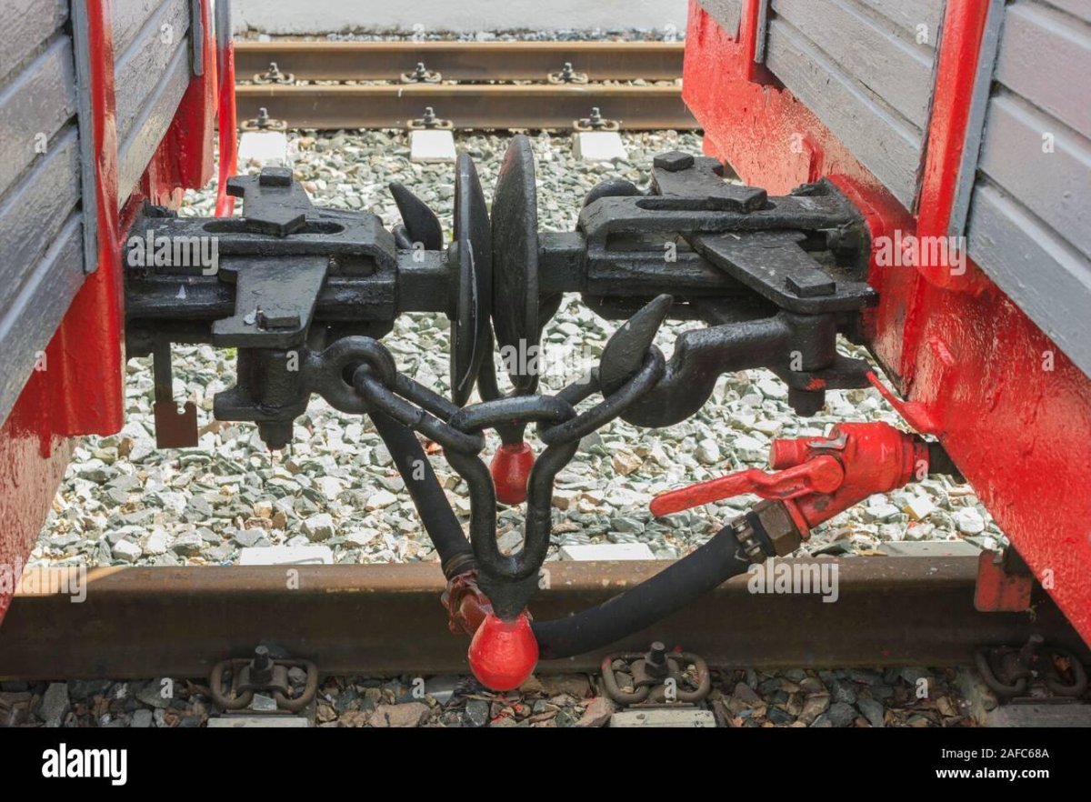 Автосцепка ЖД вагонов