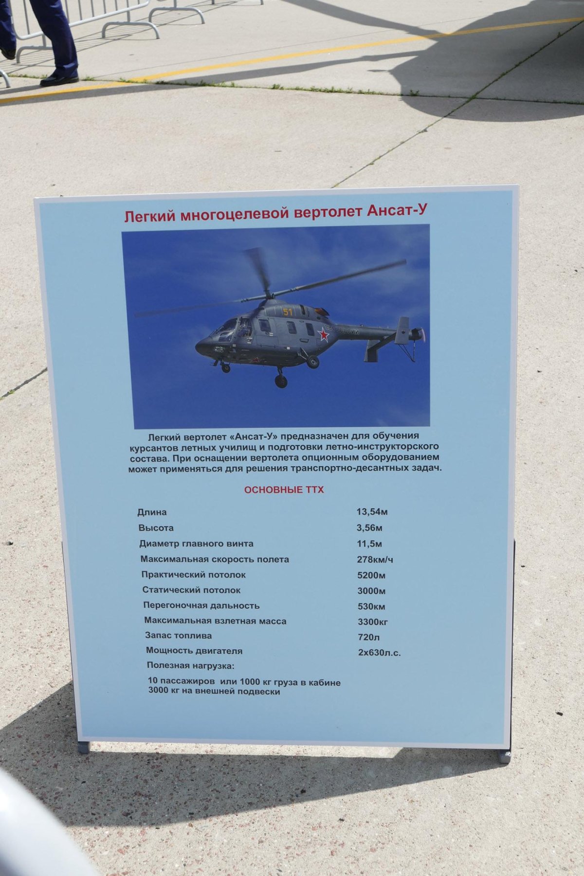 Вертолёт Ансат технические характеристики
